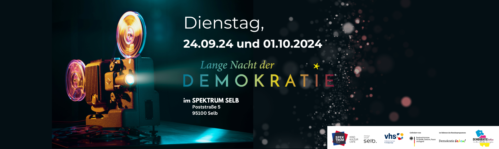 Die "Lange Nacht der Demokratie" 2024 am 24.09.24 und 01.10.2024 im Spektrum Selb