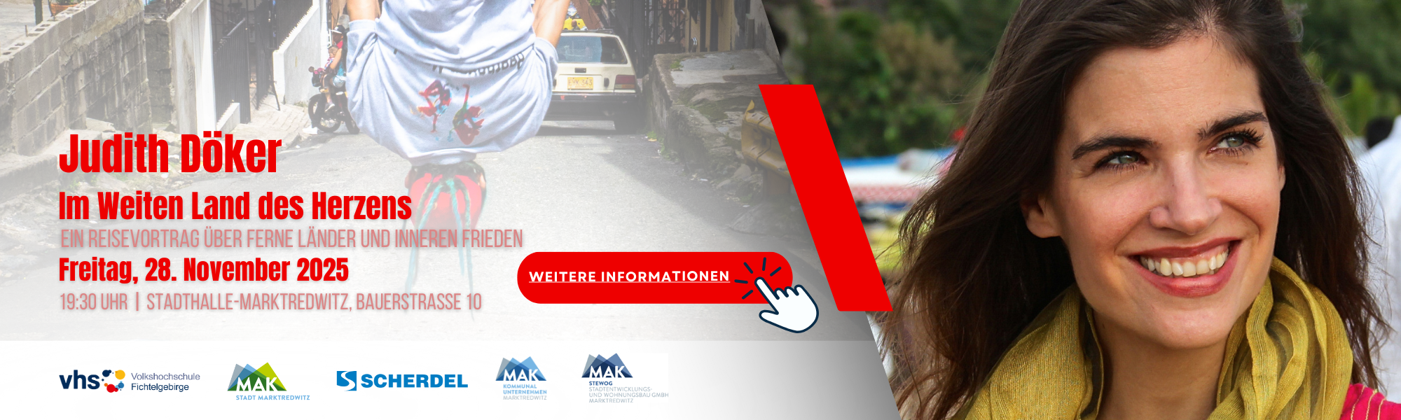 Im weiten Land des Herzens! Ein Reisevortrag über ferne Länder und inneren Frieden. Freitag, 28.11.2025, 19:30 Uhr, Stadthalle Marktredwitz